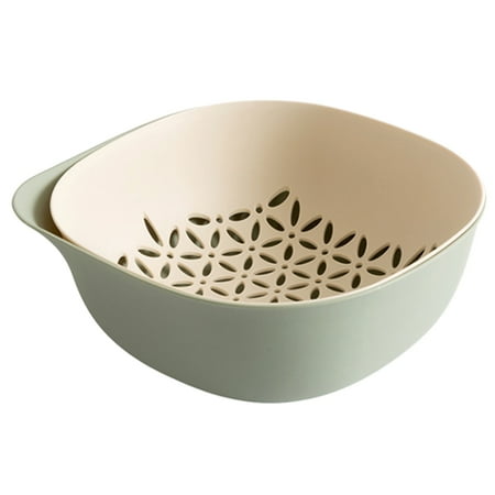 Kitchen Strainer/Colander & Double Drain Basket for Fruits Vegetable Cleaning Washing Mixing 
Kitchen Strainer/Colander & Double Drain Basket for Fruits Vegetable Cleaning Washing Mixing