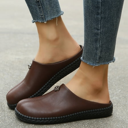 Cathalem Womens Fluff Yeah Slide Slipper Ladies Fashion Retro Solid Color Leather Casual Shoes Plush Warm Flat Cotton Slippers Shoes Coffee 7.5
Cathalem Womens Fluff Yeah Slide Slipper Ladies Fashion Retro Solid Color Leather Casual Shoes Plush Warm Flat Cotton Slippers Shoes Coffee 7.5