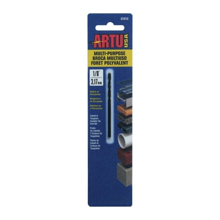 1 Pc Artu 1/8 In. X 2-5/8 In. L Tungsten Carbide Tipped Drill Bit Straight Shank 1 Pc
1 Pc Artu 1/8 In. X 2-5/8 In. L Tungsten Carbide Tipped Drill Bit Straight Shank 1 Pc