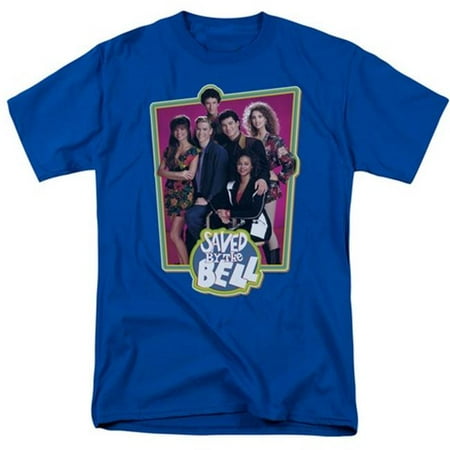 Trevco Saved By The Bell-Saved Case Short Sleeve Adult 18-1 Tee, Royal Blue - Large