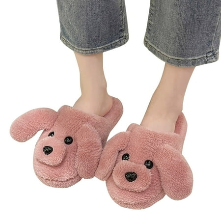 ZHUASHUM Women Flat Non Slip Plush Warm Comfortable Cute Cartoon Dog Shape Slippers
ZHUASHUM Women Flat Non Slip Plush Warm Comfortable Cute Cartoon Dog Shape Slippers