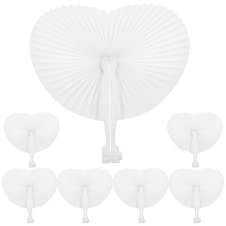 12Pcs Heart Shaped Paper Fans Folding Fan Handheld Heart Fans Paper White Wedding Fan
12Pcs Heart Shaped Paper Fans Folding Fan Handheld Heart Fans Paper White Wedding Fan