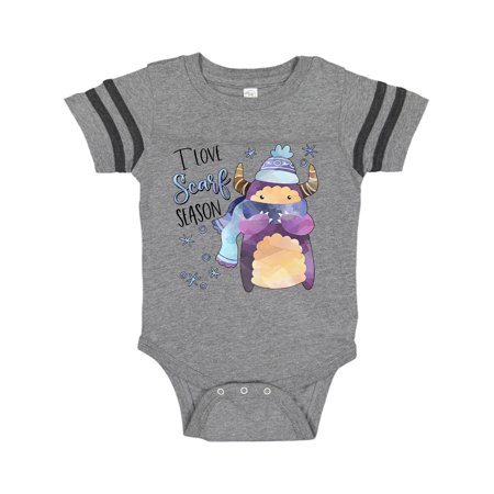 Inktastic I Love Scarf Season Cute Winter Yeti Gift Baby Boy or Baby Girl Bodysuit