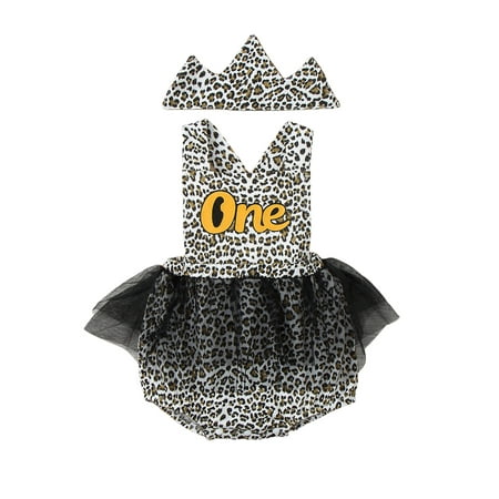 Bagilaanoe Baby Girls Romper Dress Headdress 3M 6M 12M 18M Sleeveless Leopard Letters Print Jumpsuit with Yarn Hem
Bagilaanoe Baby Girls Romper Dress Headdress 3M 6M 12M 18M Sleeveless Leopard Letters Print Jumpsuit with Yarn Hem