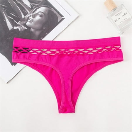Clearance Womens Hollow Out Thong High Waist Panties Female Comfort Breathable Solid Color Underwear 
Clearance Womens Hollow Out Thong High Waist Panties Female Comfort Breathable Solid Color Underwear