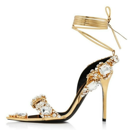 HYCGKJ Stylish Women‘s High Heels: Rhinestone Stiletto Sandals with Pointed Toe and Strappy Design Perfect for Fashion Banquets and Parties
HYCGKJ Stylish Women‘s High Heels: Rhinestone Stiletto Sandals with Pointed Toe and Strappy Design Perfect for Fashion Banquets and Parties