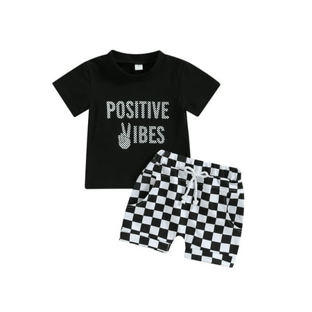 Qtinghua Infant Baby Boys Summer Clothes Letter Print Short Sleeve T-Shirt Plaid Elastic Waist Shorts 2Pcs Outfits
Qtinghua Infant Baby Boys Summer Clothes Letter Print Short Sleeve T-Shirt Plaid Elastic Waist Shorts 2Pcs Outfits