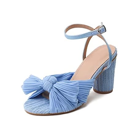 Women s Pleated Knotted Bow Heeled Sandals Bridal Open Toe Wedding Shoes Ankle Strap Chunky Heels Pump Sandals
Women s Pleated Knotted Bow Heeled Sandals Bridal Open Toe Wedding Shoes Ankle Strap Chunky Heels Pump Sandals