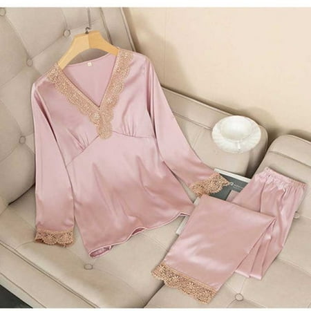 4611c-4 Womens Silk Satin Pajamas Pyjama set Sleepwear Pajamas Suit Female Sleep Two Piece Set Loungewear Home Wear49b1-1
4611c-4 Womens Silk Satin Pajamas Pyjama set Sleepwear Pajamas Suit Female Sleep Two Piece Set Loungewear Home Wear49b1-1