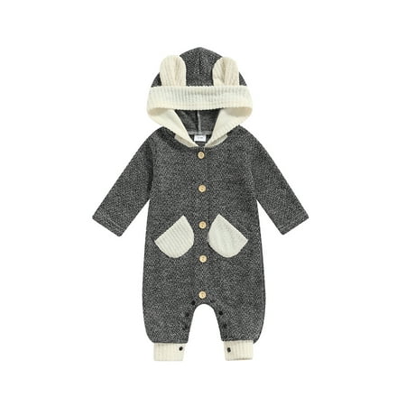 One opening Lovely Toddler Baby Solid Color Long Sleeve Single Breasted Hooded Romper
One opening Lovely Toddler Baby Solid Color Long Sleeve Single Breasted Hooded Romper
