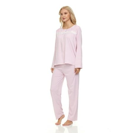 Lati Fashion Women Pajamas Set Pants and Top Long Sleeve 2-Piece Female Pajamas Set Pink XXL
Lati Fashion Women Pajamas Set Pants and Top Long Sleeve 2-Piece Female Pajamas Set Pink XXL