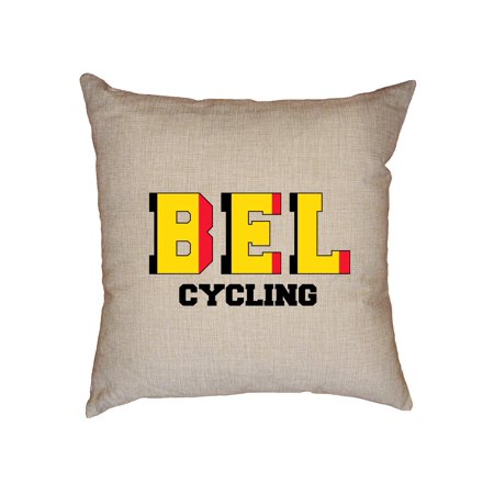 Belgium Cycling - Olympic Games - Rio - Flag Decorative Linen Throw Cushion Pillow Case with Insert