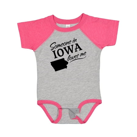 Inktastic Someone in Iowa Loves Me Gift Baby Boy or Baby Girl Bodysuit