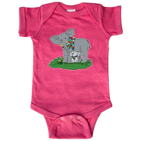 Inktastic Autism Support Elephants Gift Baby Boy or Baby Girl Bodysuit