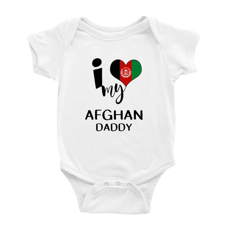 I Heart My Afghan Daddy Afghanistan Love Flag Baby Bodysuit (White 6-12 Months)
I Heart My Afghan Daddy Afghanistan Love Flag Baby Bodysuit (White 6-12 Months)