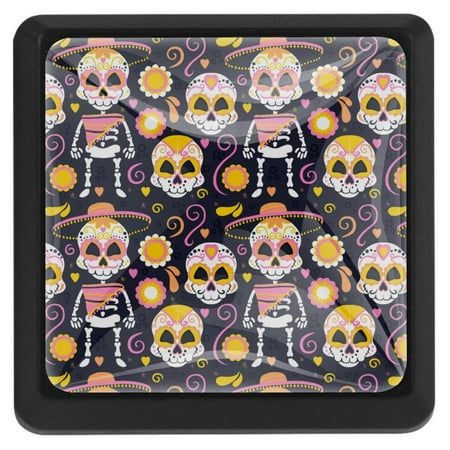 Ownta Square with Screws 3 Pcs for Cupboard Dressing Table Bookcase Drawer Pull Handle Cabinet Door Knobs Day of the Dead Skull Head Pattern
Ownta Square with Screws 3 Pcs for Cupboard Dressing Table Bookcase Drawer Pull Handle Cabinet Door Knobs Day of the Dead Skull Head Pattern