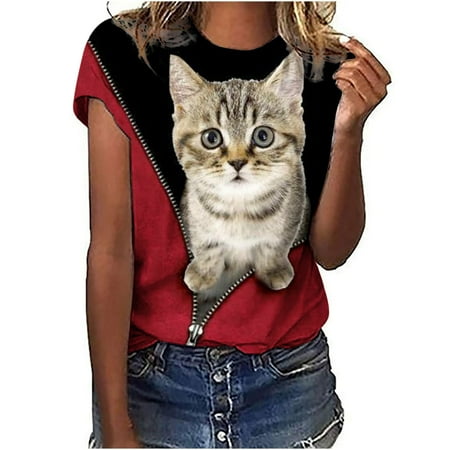 Womens Tops Oversized T Shirts for Women Women Crewneck T Shirts Animal Print Tees Short Sleeve T Shirt Blouse Tops Backless Top Crop Tops for Women Savings Clearance White Crop Top Red M
Womens Tops Oversized T Shirts for Women Women Crewneck T Shirts Animal Print Tees Short Sleeve T Shirt Blouse Tops Backless Top Crop Tops for Women Savings Clearance White Crop Top Red M