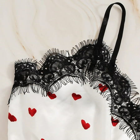 nsendm Camisole Bowknot Shorts Heart Women Satin Set Lingerie Pajamas V-Neck Lace Print plus Size Pin up Lingerie for Women Underwear Pink Medium
nsendm Camisole Bowknot Shorts Heart Women Satin Set Lingerie Pajamas V-Neck Lace Print plus Size Pin up Lingerie for Women Underwear Pink Medium
