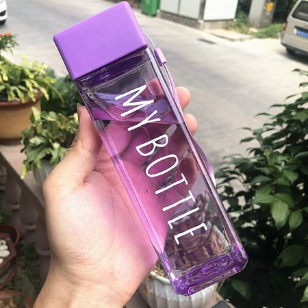 Homeex Square Plastic Simple Personalized Outdoor Water Cup Purple my bottle 450ml Transparent
Homeex Square Plastic Simple Personalized Outdoor Water Cup Purple my bottle 450ml Transparent
