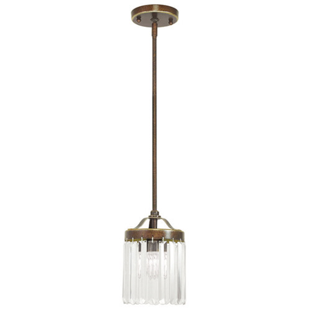 Mini Pendants 1 Light With Clear Crystals Hand Painted Palacial Bronze size 6 in 60 Watts - World of Crystal
Mini Pendants 1 Light With Clear Crystals Hand Painted Palacial Bronze size 6 in 60 Watts - World of Crystal