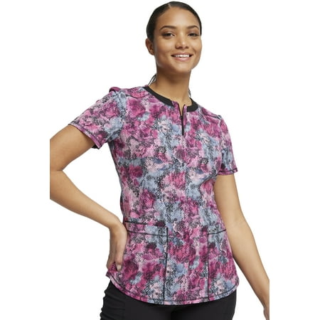 Cherokee Infinity Scrubs Top For Women Round Neck CK880 S Hiss Or Miss