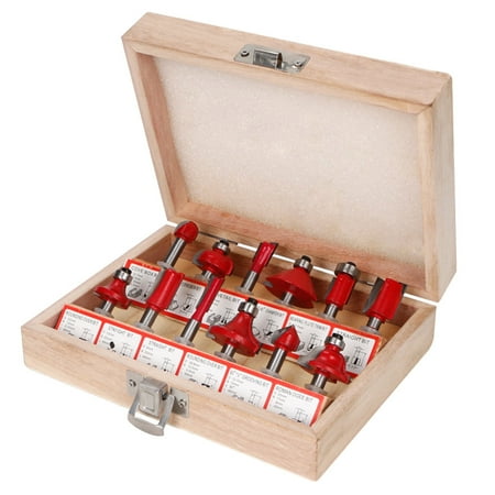 12/15Pcs 1/4inch Shank Bit Router Bits Set Shank Woodworking Cutter Bit Kit with Box
12/15Pcs 1/4inch Shank Bit Router Bits Set Shank Woodworking Cutter Bit Kit with Box