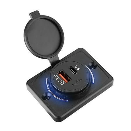 USB Outlet Panel PD18W USB Type C Outlet 12V 24V for Bus RVs Boats Outlet Panel
USB Outlet Panel PD18W USB Type C Outlet 12V 24V for Bus RVs Boats Outlet Panel