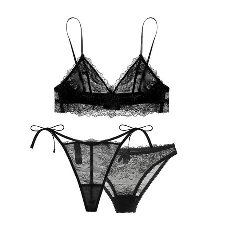 Varsbaby Bra Thin Adjustable Strap Unpadded Cute Triangle Lace Bra Set and Panty for Women
Varsbaby Bra Thin Adjustable Strap Unpadded Cute Triangle Lace Bra Set and Panty for Women