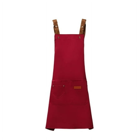 VERMON Kitchen Apron Kitchen Apron Adjustable Waterproof with Pockets Solid Color Large Coverage Protective Canvas Anti-fouling Cleaning Apron Cooking Pinafore Kitchen Supplies
VERMON Kitchen Apron Kitchen Apron Adjustable Waterproof with Pockets Solid Color Large Coverage Protective Canvas Anti-fouling Cleaning Apron Cooking Pinafore Kitchen Supplies