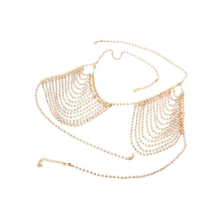 Shiny Crystal Body Chain Bikini Bra Top Chain Summer Costumes Sparkly Halter Adjustable Body Accessories for Nightclub Festival
Shiny Crystal Body Chain Bikini Bra Top Chain Summer Costumes Sparkly Halter Adjustable Body Accessories for Nightclub Festival
