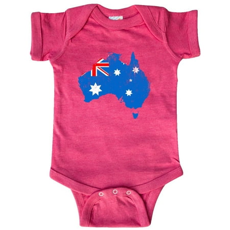 Inktastic Aussie Map Flag Gift Baby Boy or Baby Girl Bodysuit