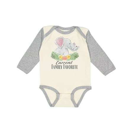 Inktastic Current Family Favorite with Elephant Family with Flowers Gift Baby Boy or Baby Girl Long Sleeve Bodysuit
Inktastic Current Family Favorite with Elephant Family with Flowers Gift Baby Boy or Baby Girl Long Sleeve Bodysuit