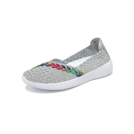 Woobling Women Flats Slip On Casual Shoes Woven Walking Shoe Daily Loafers Flat Comfort Breathable Silver 7.5
Woobling Women Flats Slip On Casual Shoes Woven Walking Shoe Daily Loafers Flat Comfort Breathable Silver 7.5