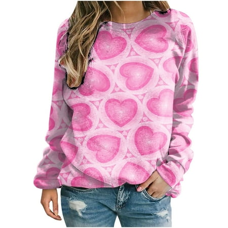 Womens Long Sleeves Blouse Fashion Valentine s Day Love Printing Pullover Casual Loose Crew Neck Ladies Tunics Sweatshirt Tops
Womens Long Sleeves Blouse Fashion Valentine s Day Love Printing Pullover Casual Loose Crew Neck Ladies Tunics Sweatshirt Tops