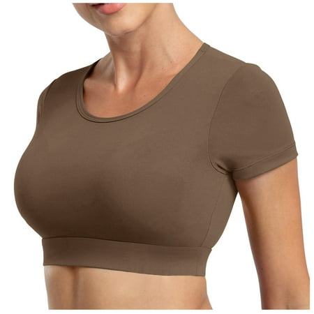 DORKASM Front Closure Sports Bras for Women Short Sleeve Longline Full Coverage Bra High Neck Everyday Sports Bra Coffee XL
DORKASM Front Closure Sports Bras for Women Short Sleeve Longline Full Coverage Bra High Neck Everyday Sports Bra Coffee XL