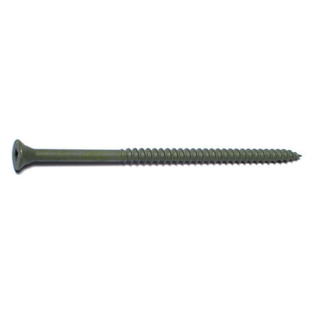 #10 x 4 Green XL1500 Coated Steel Square Drive Bugle Head Deckselect Deck Screws DKSBS-150