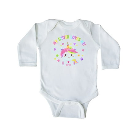 Inktastic My Sister Loves Me with Cute Rainbow Unicorn Gift Baby Boy or Baby Girl Long Sleeve Bodysuit
Inktastic My Sister Loves Me with Cute Rainbow Unicorn Gift Baby Boy or Baby Girl Long Sleeve Bodysuit
