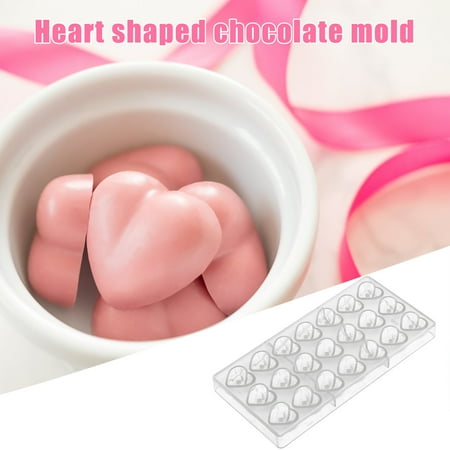ERTUTUYI Tool Polycarbonate Candy Mold Chocolate PC Heart Shaped Mold DIY Cake Mould
