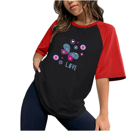 Sentuca Cute Tops for Women Loose Fit Casual Soft Round Neck T Shirts Short Sleeve Print Corset Tops Black XXL
Sentuca Cute Tops for Women Loose Fit Casual Soft Round Neck T Shirts Short Sleeve Print Corset Tops Black XXL