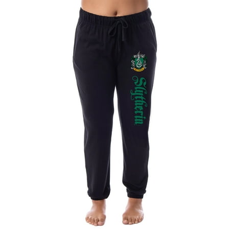 Harry Potter Womens Slytherin House Crest Sleep Jogger Pajama Pants (Medium)