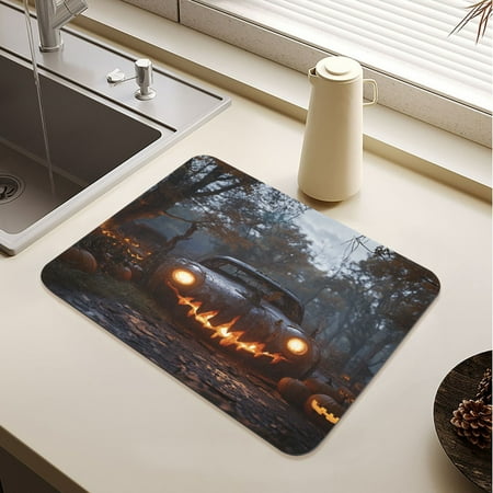 Pumpkins Car Drying Mat Diatomaceous Earth Super Absorbent Non-slip Rubber Sole Heat Resistant 230 Degrees Fahrenheit 15.7×11.8in 
Pumpkins Car Drying Mat Diatomaceous Earth Super Absorbent Non-slip Rubber Sole Heat Resistant 230 Degrees Fahrenheit 15.7×11.8in