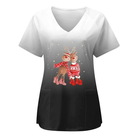 Yyeselk Women s Cute Funny Printed Scrubs Tops V-Neck Short Sleeve Workwear Working Uniform Nursing Shirts with Pockets Casual Blouses Pullover Shirts T-Shirts Tshirts Tee Shirt Black L
Yyeselk Women s Cute Funny Printed Scrubs Tops V-Neck Short Sleeve Workwear Working Uniform Nursing Shirts with Pockets Casual Blouses Pullover Shirts T-Shirts Tshirts Tee Shirt Black L