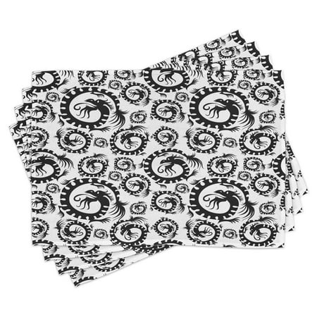 Dragon Placemats Set of 4 Antique Art Chinese Dragon Pattern Design Vintage Illustration Retro Print Washable Fabric Place Mats for Dining Room Kitchen Table Decor Black and White by Ambesonne
Dragon Placemats Set of 4 Antique Art Chinese Dragon Pattern Design Vintage Illustration Retro Print Washable Fabric Place Mats for Dining Room Kitchen Table Decor Black and White by Ambesonne