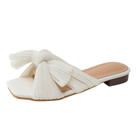 Womens House Slippers Women S Summer Flat Bowknot Open Toe Slippers 
Womens House Slippers Women S Summer Flat Bowknot Open Toe Slippers