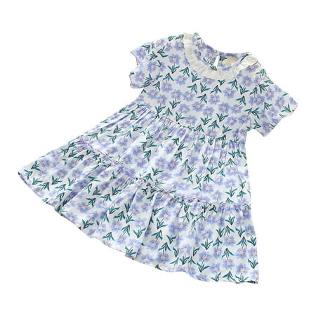 DTBPRQ Toddler and Baby Girls Dress Cotton Casual Cartoon Print Floral Playwear Flower Short Sleeve Babydoll Collar Knee Dresses 2-10 Years
DTBPRQ Toddler and Baby Girls Dress Cotton Casual Cartoon Print Floral Playwear Flower Short Sleeve Babydoll Collar Knee Dresses 2-10 Years