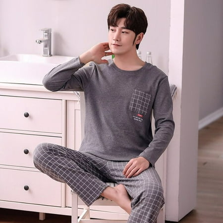 DanceeMangoo Mens Pajamas Set Spring Autumn Leisure Elastic Waist Men Sleepwear Cotton Mens Long Sleeve Nightwear Top Long Men Home Cloth
DanceeMangoo Mens Pajamas Set Spring Autumn Leisure Elastic Waist Men Sleepwear Cotton Mens Long Sleeve Nightwear Top Long Men Home Cloth