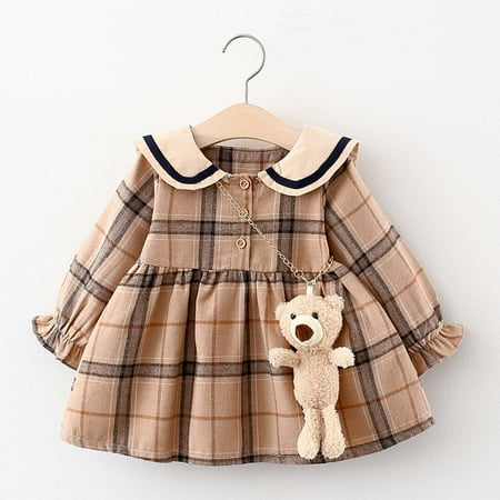 Toddler Kids Girls Summer Plaid Skirt Long Sleeve Fashion Dress Round Neck Long Sleeve Ruffle Dress Plaid Casual Dress Cute Animal Bear Dress
Toddler Kids Girls Summer Plaid Skirt Long Sleeve Fashion Dress Round Neck Long Sleeve Ruffle Dress Plaid Casual Dress Cute Animal Bear Dress