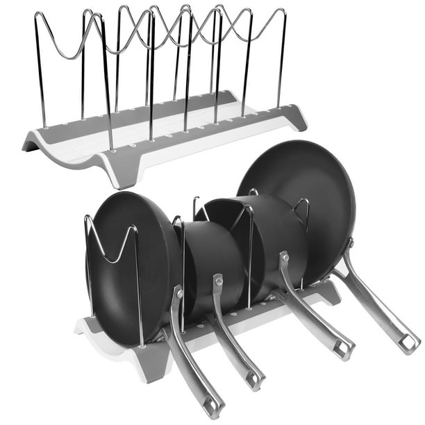 Room Essentials (2 Pack) Dish Drying Rack, Pot Rack, Pots Drying Rack, Pot Lid Organizer For Kitchen, Counter, Sink, Cabinet