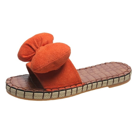 SEMIMAY Ladies Fashion Solid Color Suede Bow Decorative Open Toe Flat Casual Slippers
SEMIMAY Ladies Fashion Solid Color Suede Bow Decorative Open Toe Flat Casual Slippers