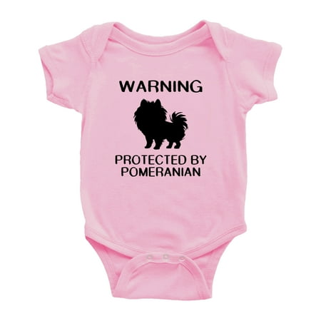 Warning: Protected by A Pomeranian Dog Funny Baby Rompers Bodysuit (Pink 0-3 Months)
Warning: Protected by A Pomeranian Dog Funny Baby Rompers Bodysuit (Pink 0-3 Months)